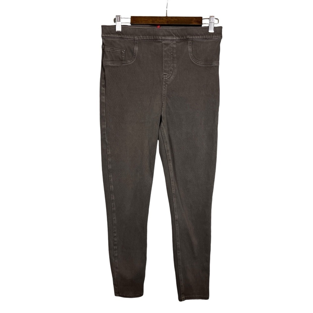SPANX Womens Large Skinny Ankle Jeans Gray Stretch